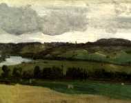 Jean-Baptiste-Camille Corot - The Seine near Rouen